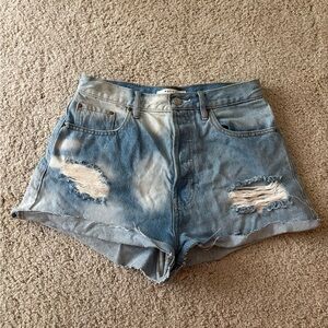 PacSun Blue Distressed Jean Shorts